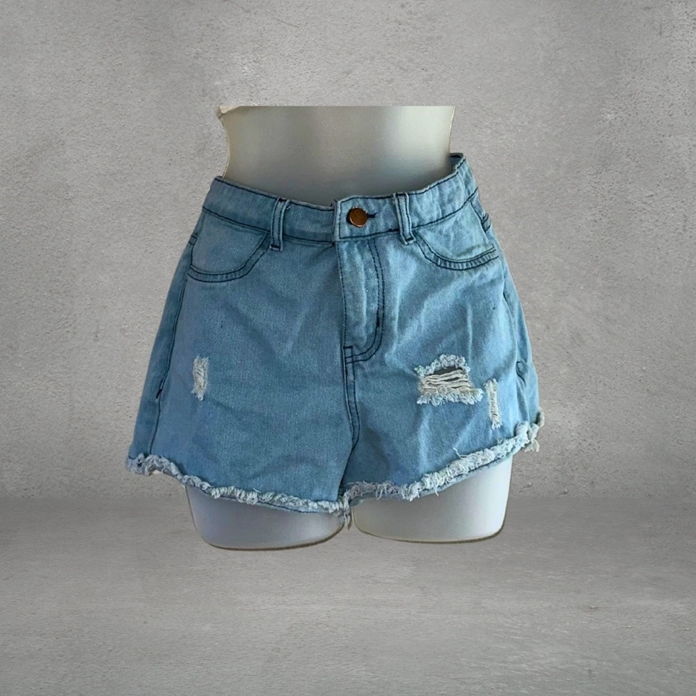 Denim Distressed Women Shorts